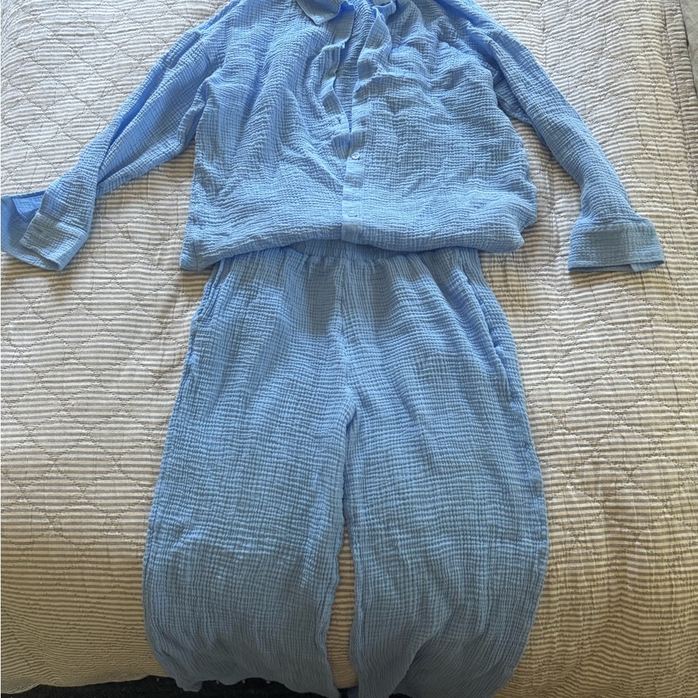 Shade and Shore Gauze SET Women's Light Blue Swim Cover-Up - Picture 7 of 13